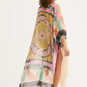 Intimately Free People Keeping Up With The Kimono Leonora Kaftan Duster Boho OS